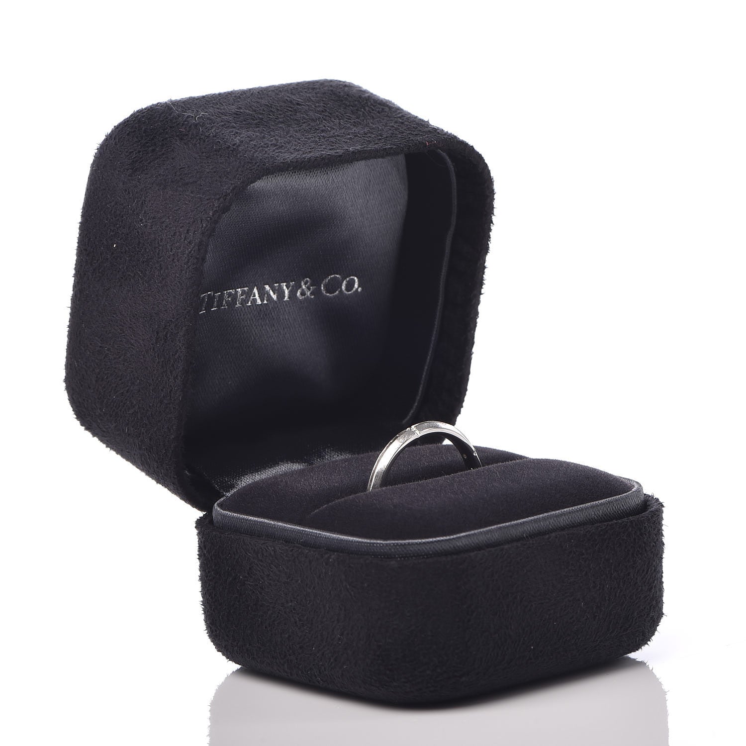Tiffany 18K White Gold Diamond Narrow Streamerica Ring 50 5.5 6 of 6