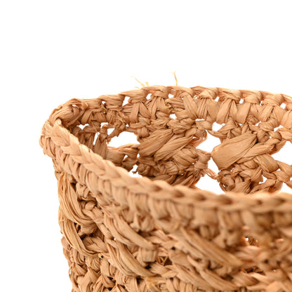 Saint Laurent Raffia Calfskin Small Panier Tote Naturel Brick 13 of 13