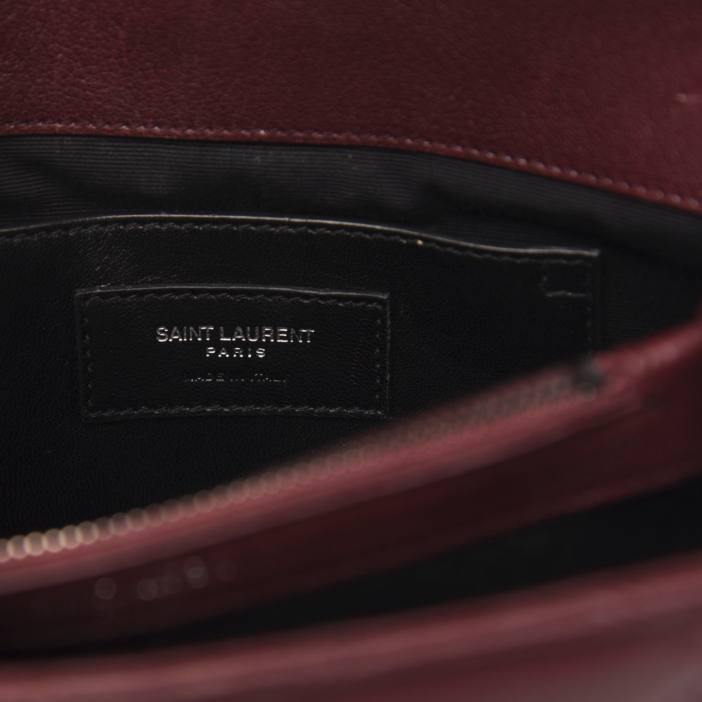 Calfskin Matelasse Diamond Quilted Monogram Medium College Bag Bordeaux