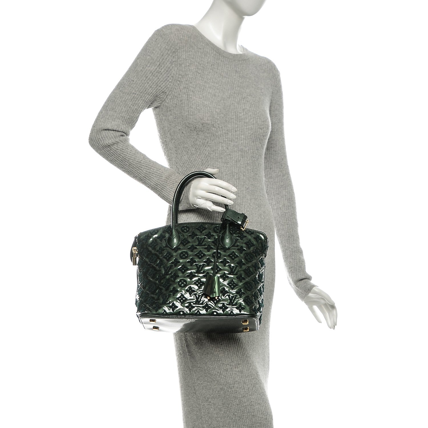 Louis Vuitton Patent Lambskin Fascination Lockit Vert Fonce 2 of 7