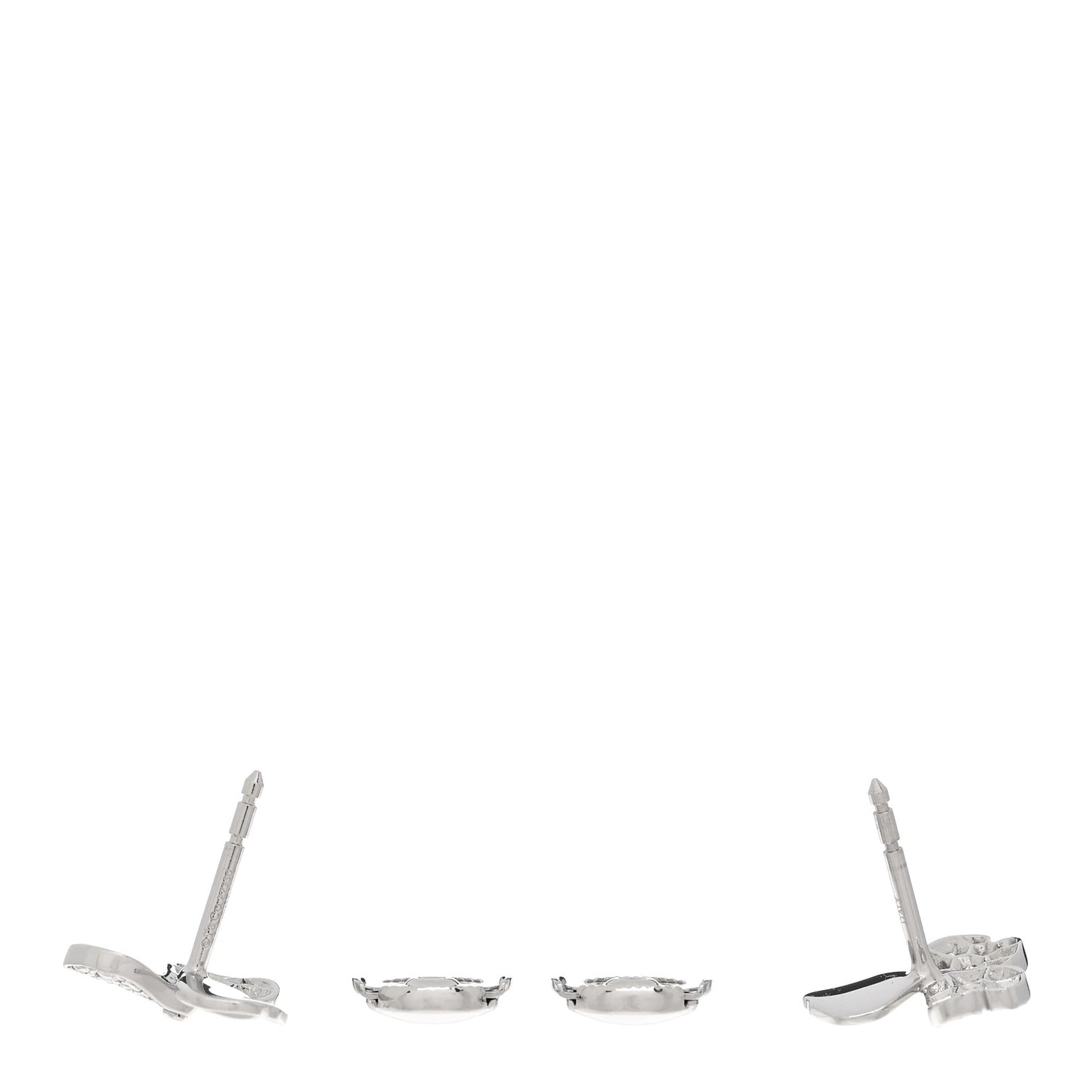 Platinum Diamond Paper Flowers Earrings
