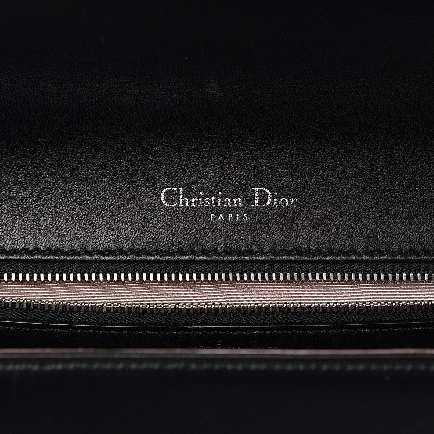 Lambskin Large Diorama Flap Bag Black