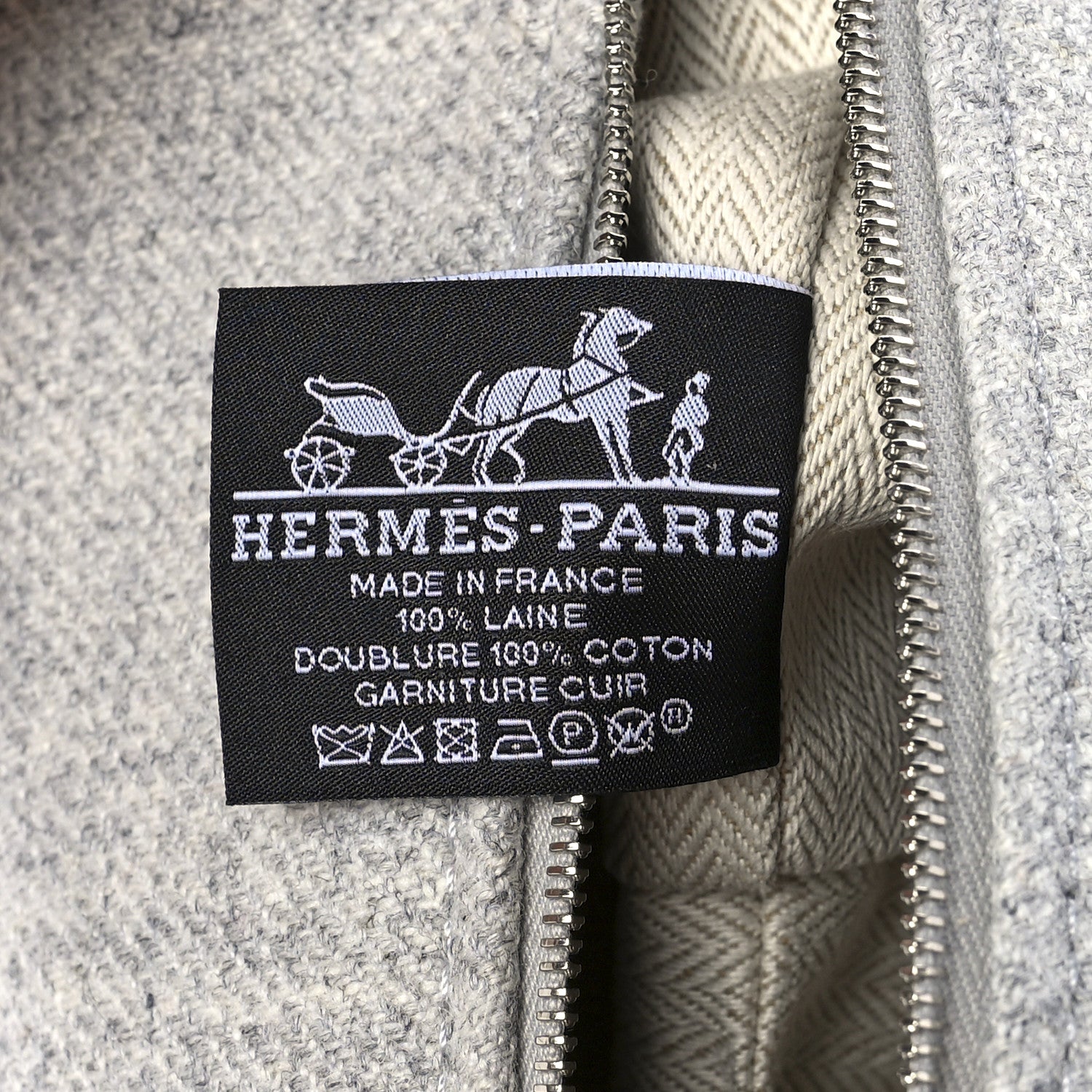 Hermes Canvas Small Bride-A-Brac Pouch Gris Flanelle 5 of 9
