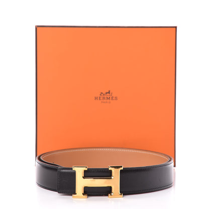 Hermes Box Swift 32mm H Belt 95 Black Gold 7 of 7