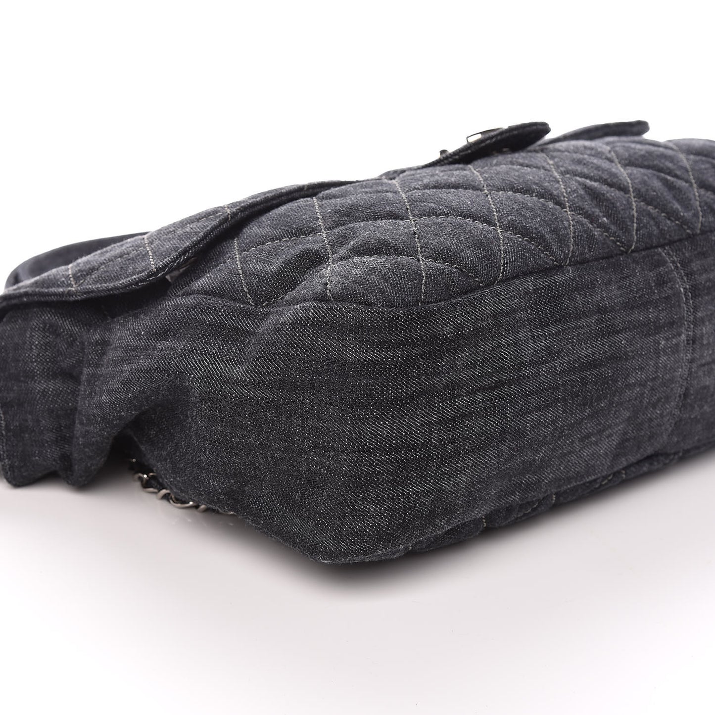 Denim Quilted Stretch Spirit Messenger Bag Dark Blue