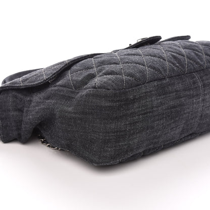 Chanel Denim Quilted Stretch Spirit Messenger Bag Dark Blue 10 of 11