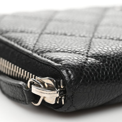 Chanel Caviar Quilted Large Gusset Zip Around Wallet Black 10 of 11