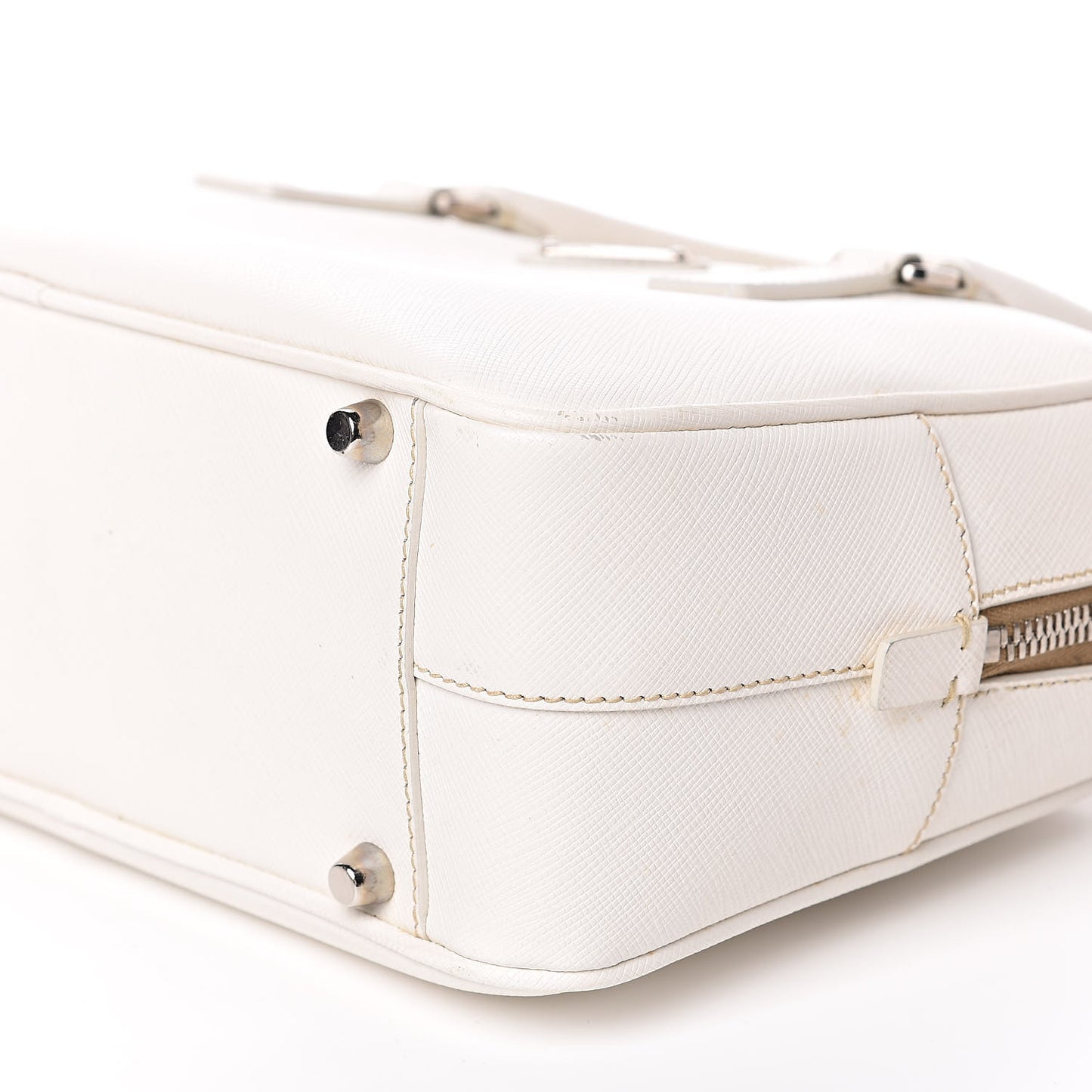 Saffiano Lux Small Tote Bianco