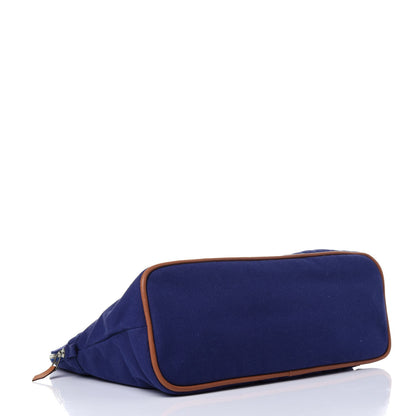 Hermes Cotton Canvas Bolide Travel Cosmetic Pouch 4 of 10