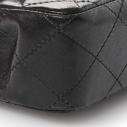 Chanel Lambskin Quilted East West Flap Black 9 of 11