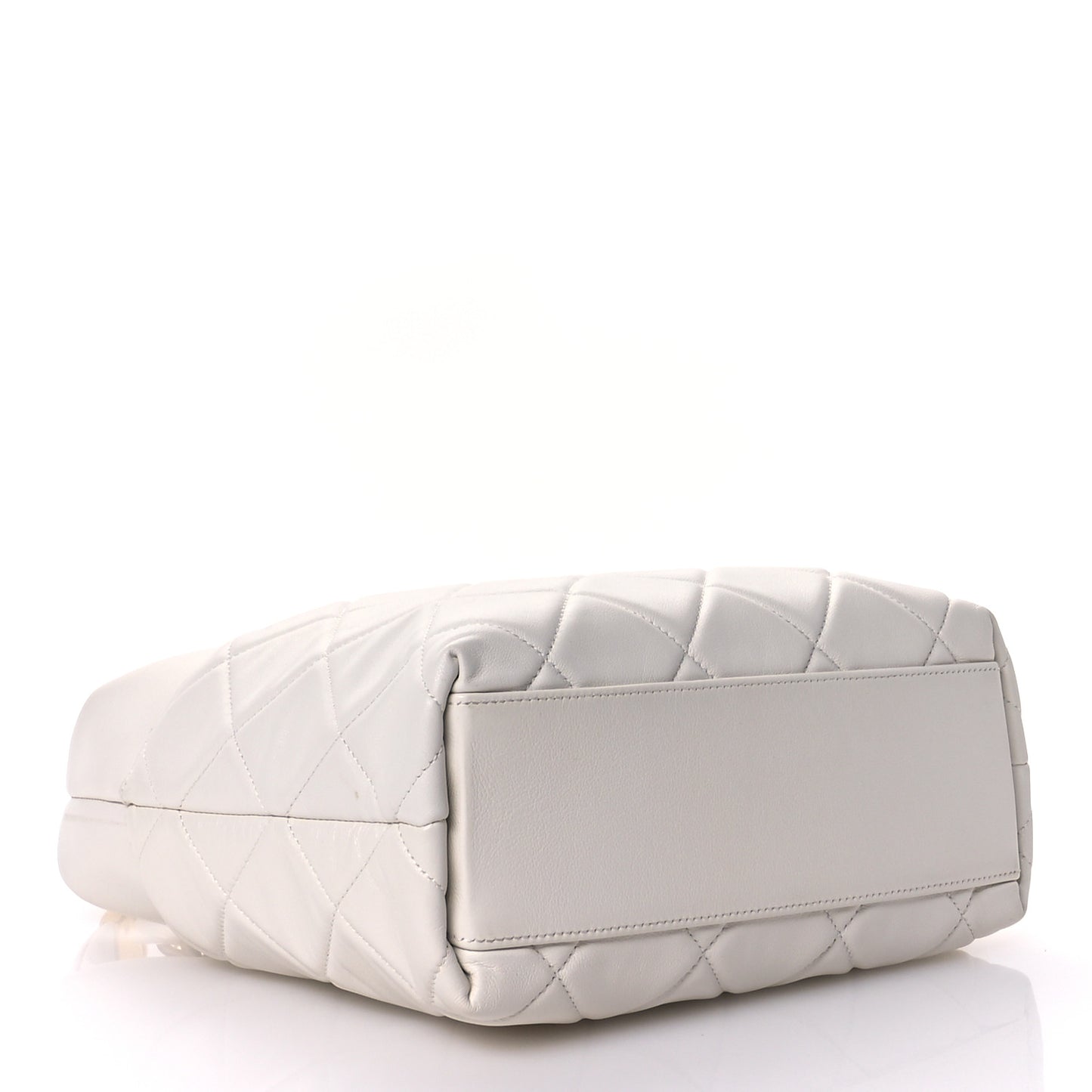 Calfskin Quilted Close To Me Hobo White