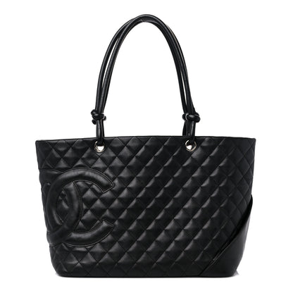 Chanel Calfskin Quilted Large Cambon Tote Black 1 of 14