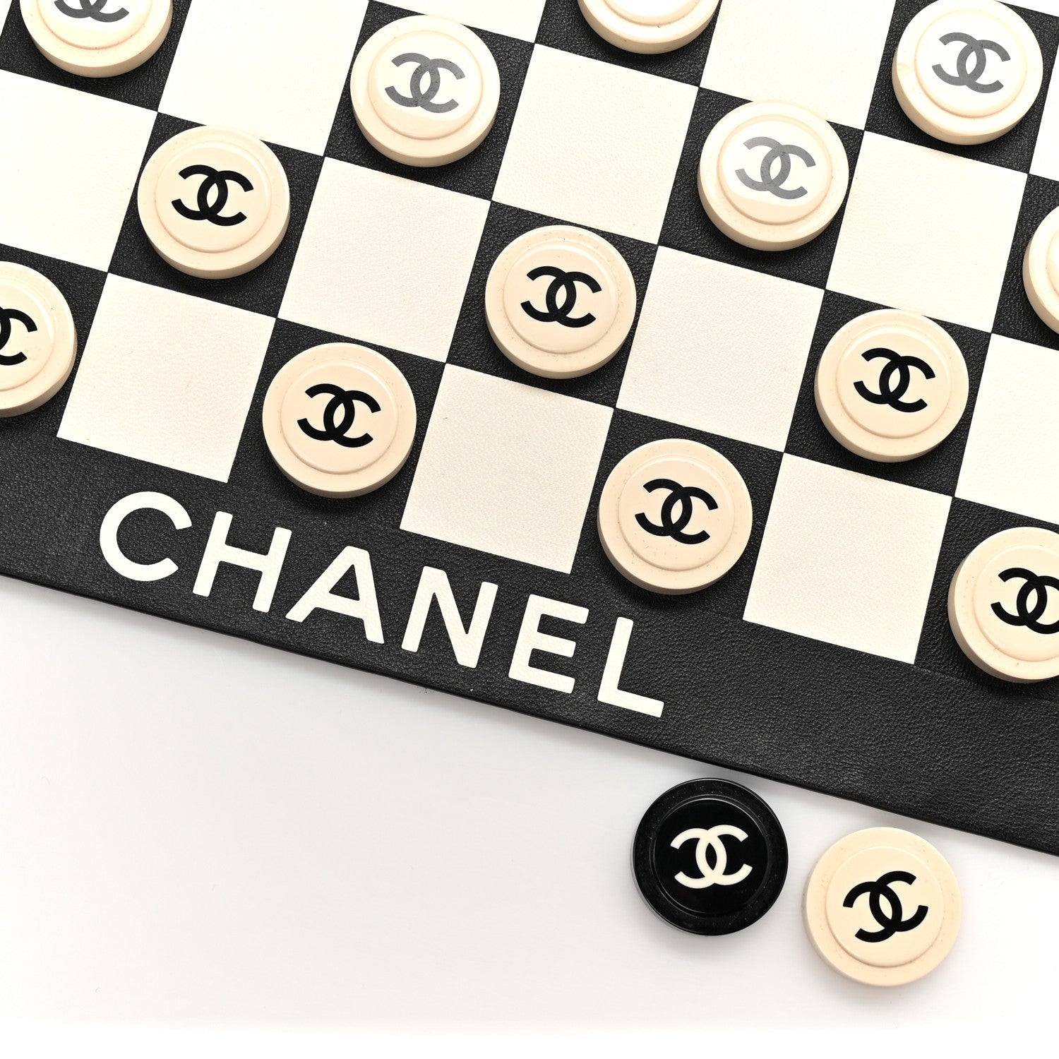 Chanel Lambskin Resin Checkerboard Black White 6 of 9