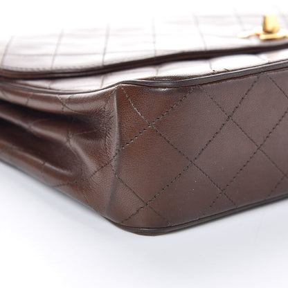 Chanel Lambskin Quilted Jumbo Single Flap Brown 16 of 17