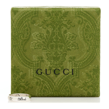 Gucci Sterling Silver Blind for Love Band Ring 58 8.75 6 of 6