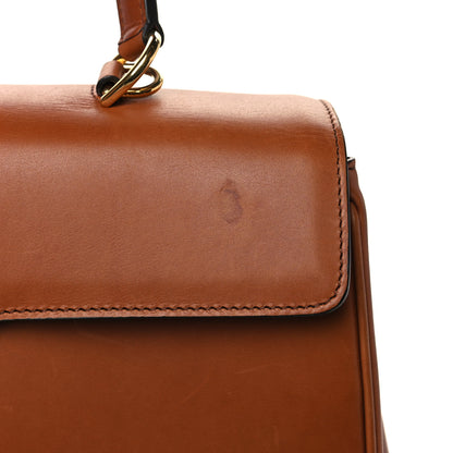 Celine Satinated Calfskin Medium 16 Top Handle Bag Tan 9 of 15