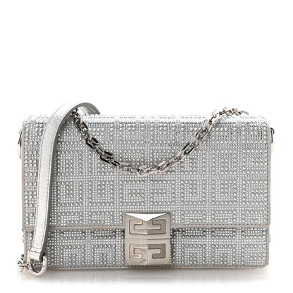 Givenchy Metallic Studded Calfskin 4G Small 4G Crossbody Silver 1 of 10