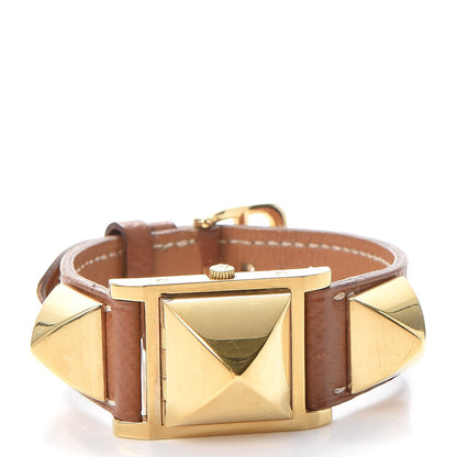 Hermes Stainless Steel Courchevel 23mm Medor Quartz Watch Gold 3 of 9