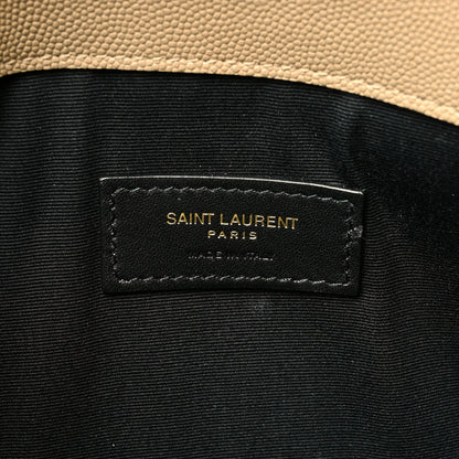 Saint Laurent Grain De Poudre Uptown Pouch Dark Latte 6 of 7
