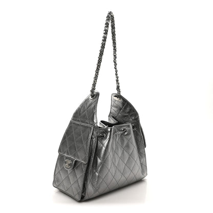 Chanel Metallic Caviar Quilted Small Chanel 25 Handbag Anthracite 5 of 21