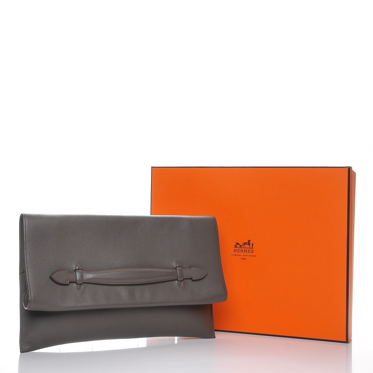 Hermes Evercolor Pliplat 33 Clutch Etain 8 of 8