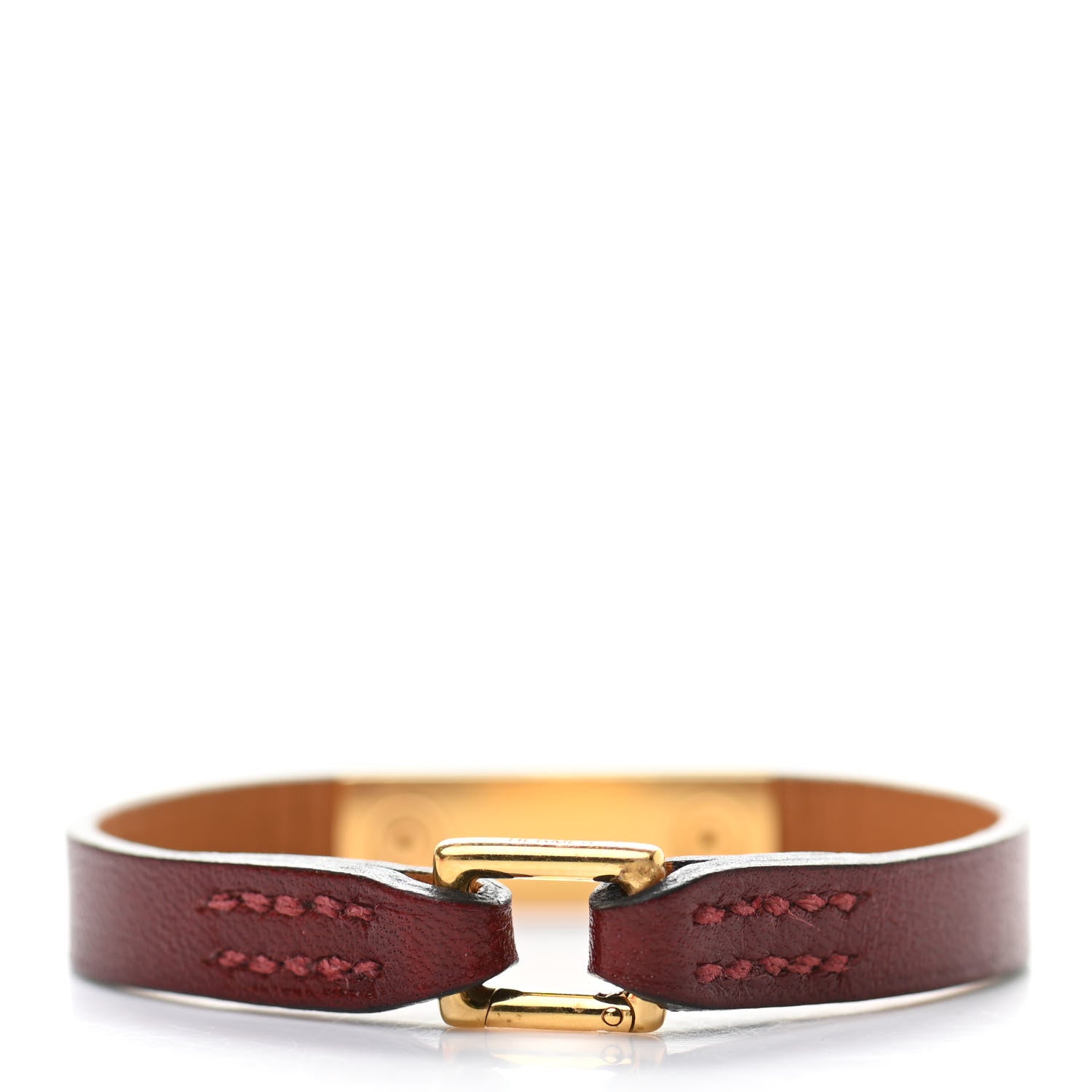 Hermes Tadelakt Micro Rivale Bracelet XS Rouge H 3 of 6