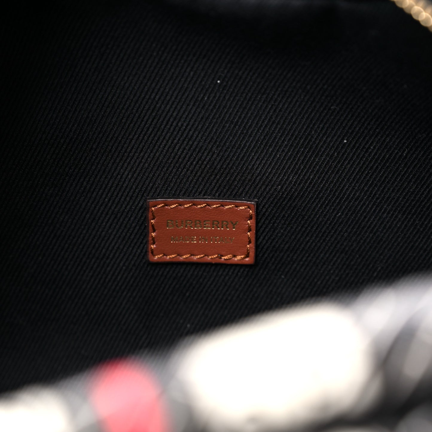 E-Canvas Monogram Stripe Travel Pouch Bridle Brown