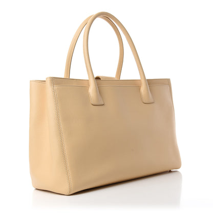 Chanel Calfskin Cerf Executive Shopper Tote Beige Clair 3 of 11