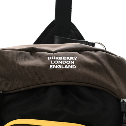 Burberry Nylon Medium Leo Sling Bag Black Yellow Grey 8 of 11