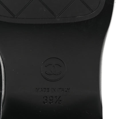 Chanel Calfskin Stitched CC Loafers 39.5 Black 7 of 10