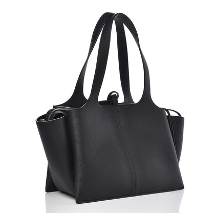 Celine Baby Grained Calfskin Medium Tri-Fold Bag Black 3 of 8