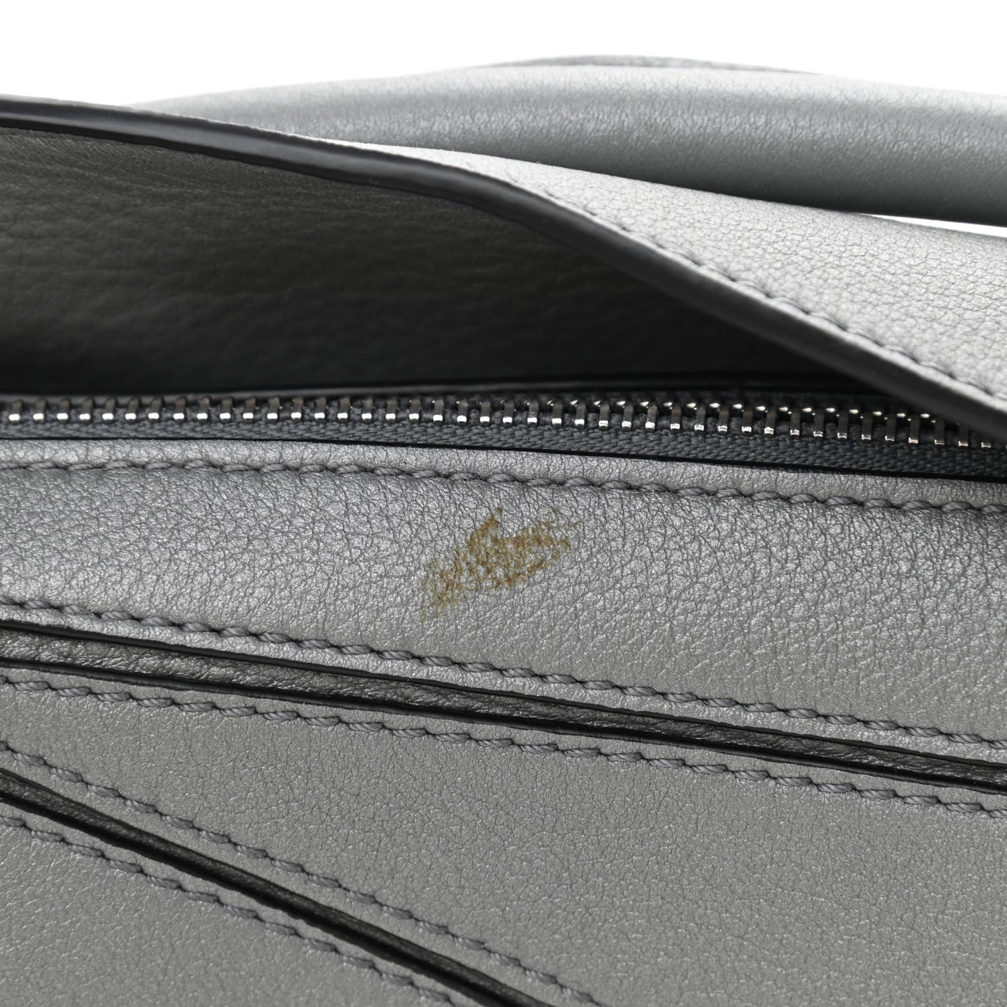 Metallic Calfskin Mini Puzzle Bag Gunmetal