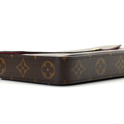 Louis Vuitton Monogram Pochette Felicie Chain Wallet Fuchsia 6 of 8