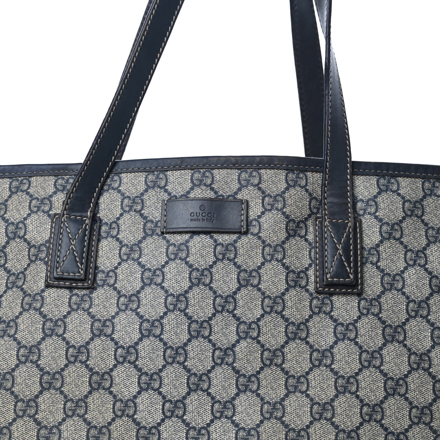 Gucci GG Supreme Monogram Large Zippered Shopping Tote Navy 12 of 12