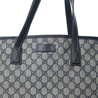 Gucci GG Supreme Monogram Large Zippered Shopping Tote Navy 12 of 12