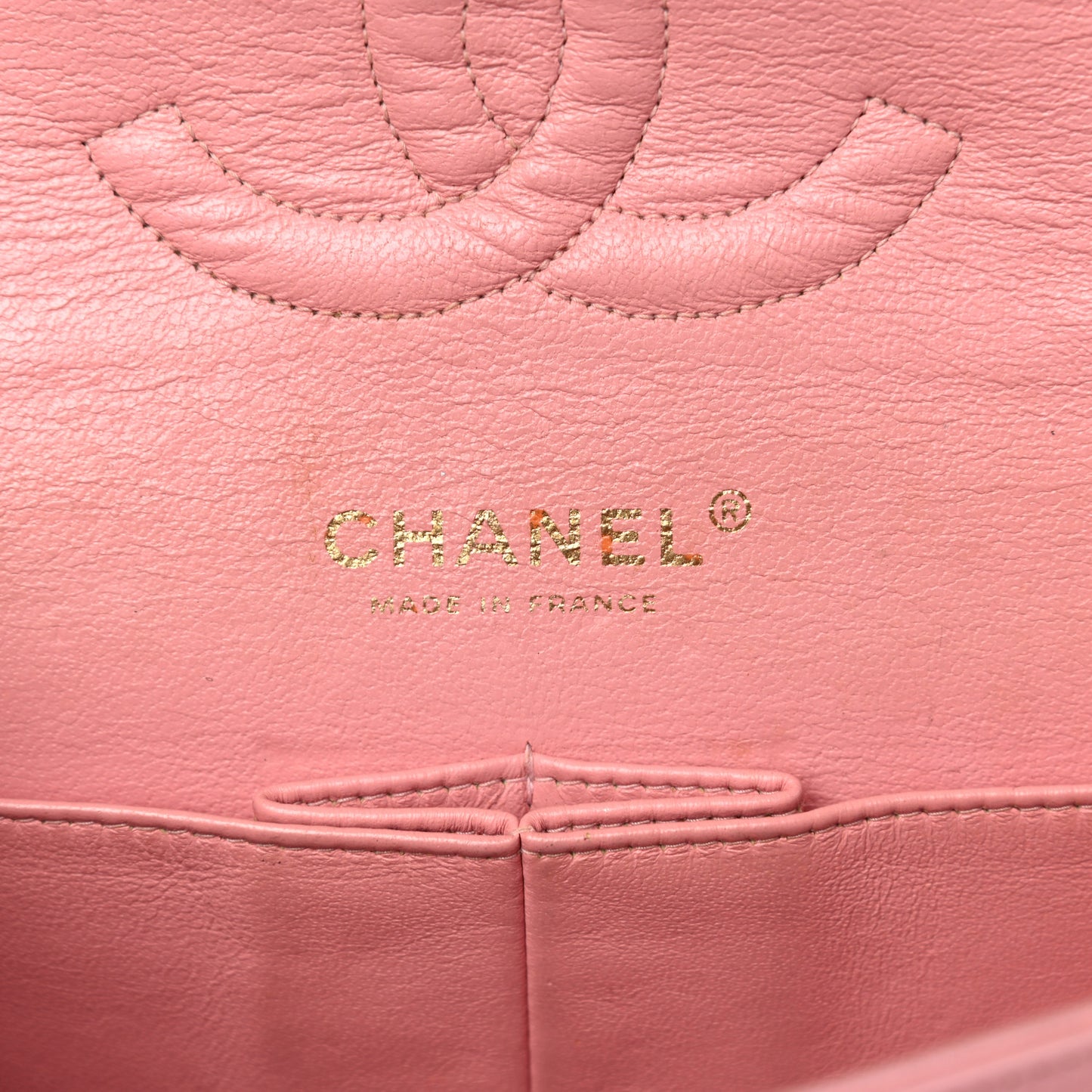 Caviar Quilted Medium Double Flap Pink