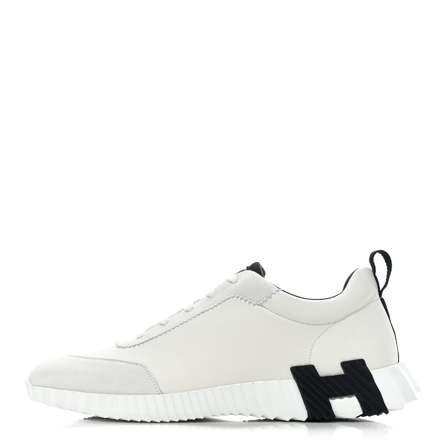 Goatskin Suede Goatskin Bouncing Sneakers 46 White Navy