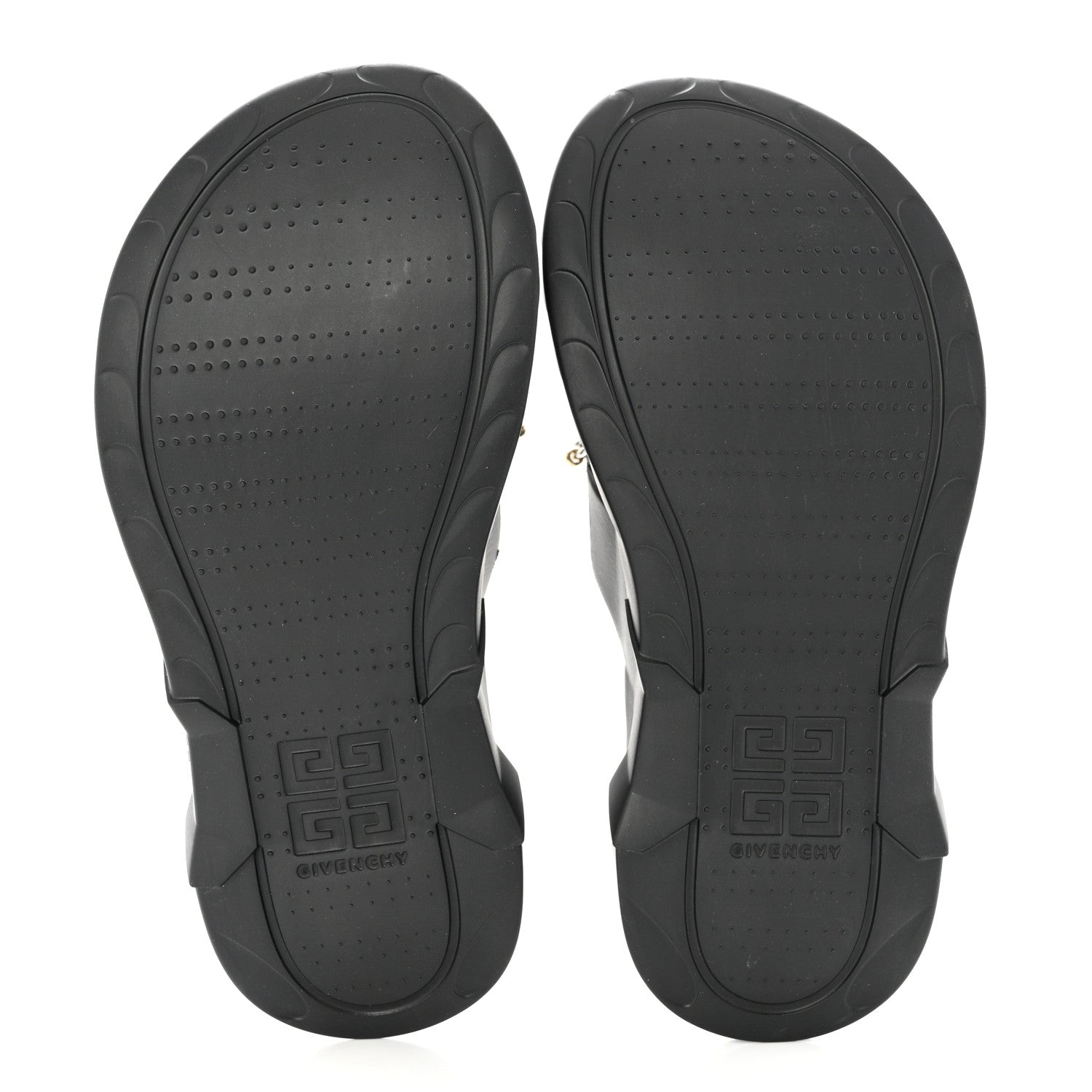 Givenchy Calfskin Rubber Marshmallow Studs Strap Sandals 37 Black 5 of 8