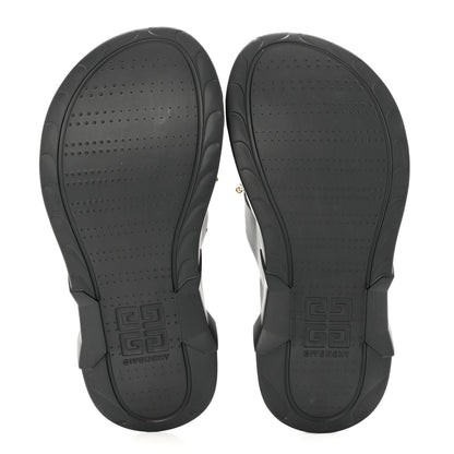 Givenchy Calfskin Rubber Marshmallow Studs Strap Sandals 37 Black 5 of 8