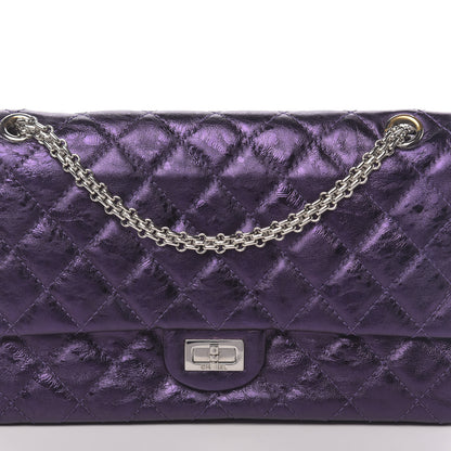Chanel Metallic Calfskin Quilted 2.55 Reissue 226 Flap Violet 11 of 12