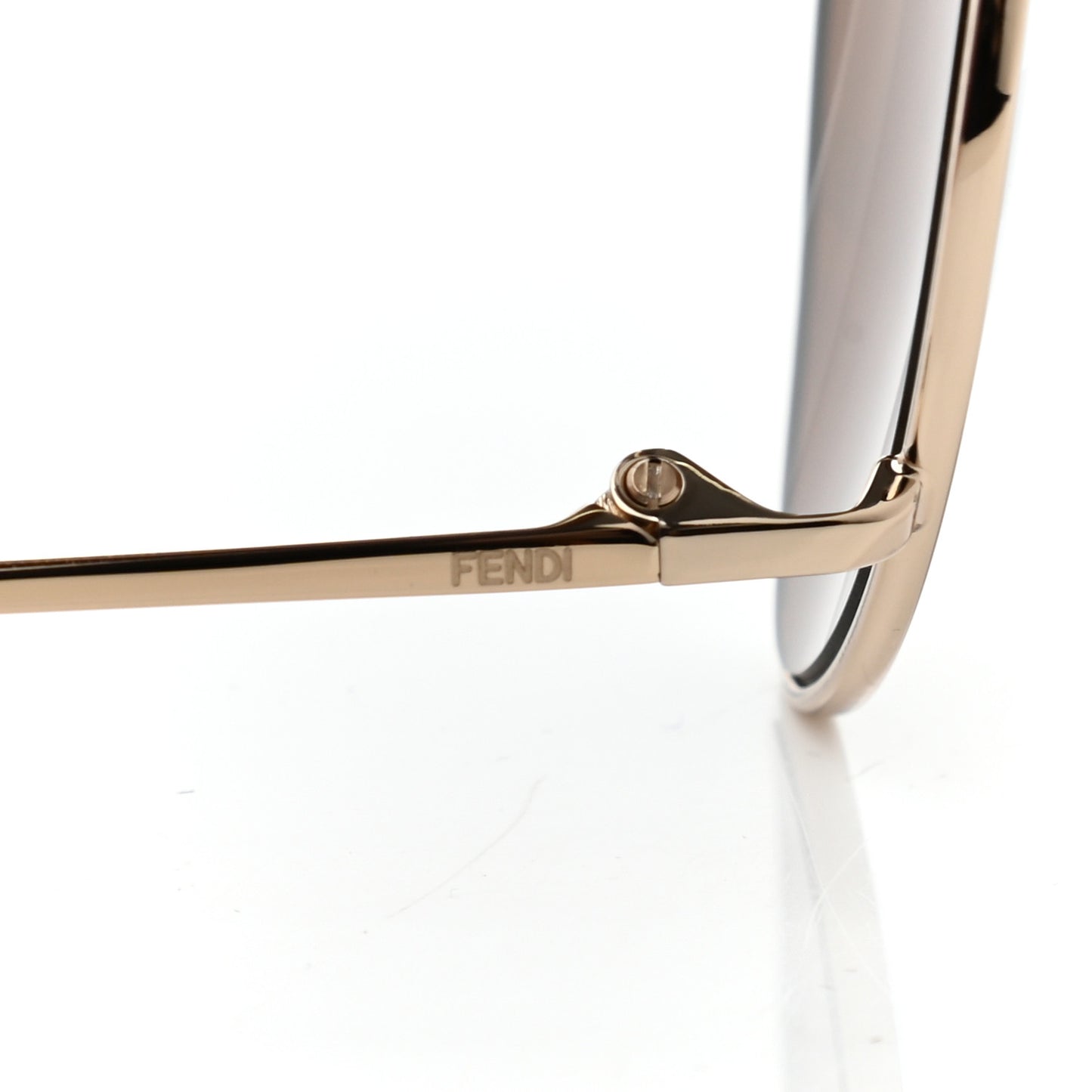 Metal Fendi Forever Aviator Sunglasses FF0407/G/S Gold
