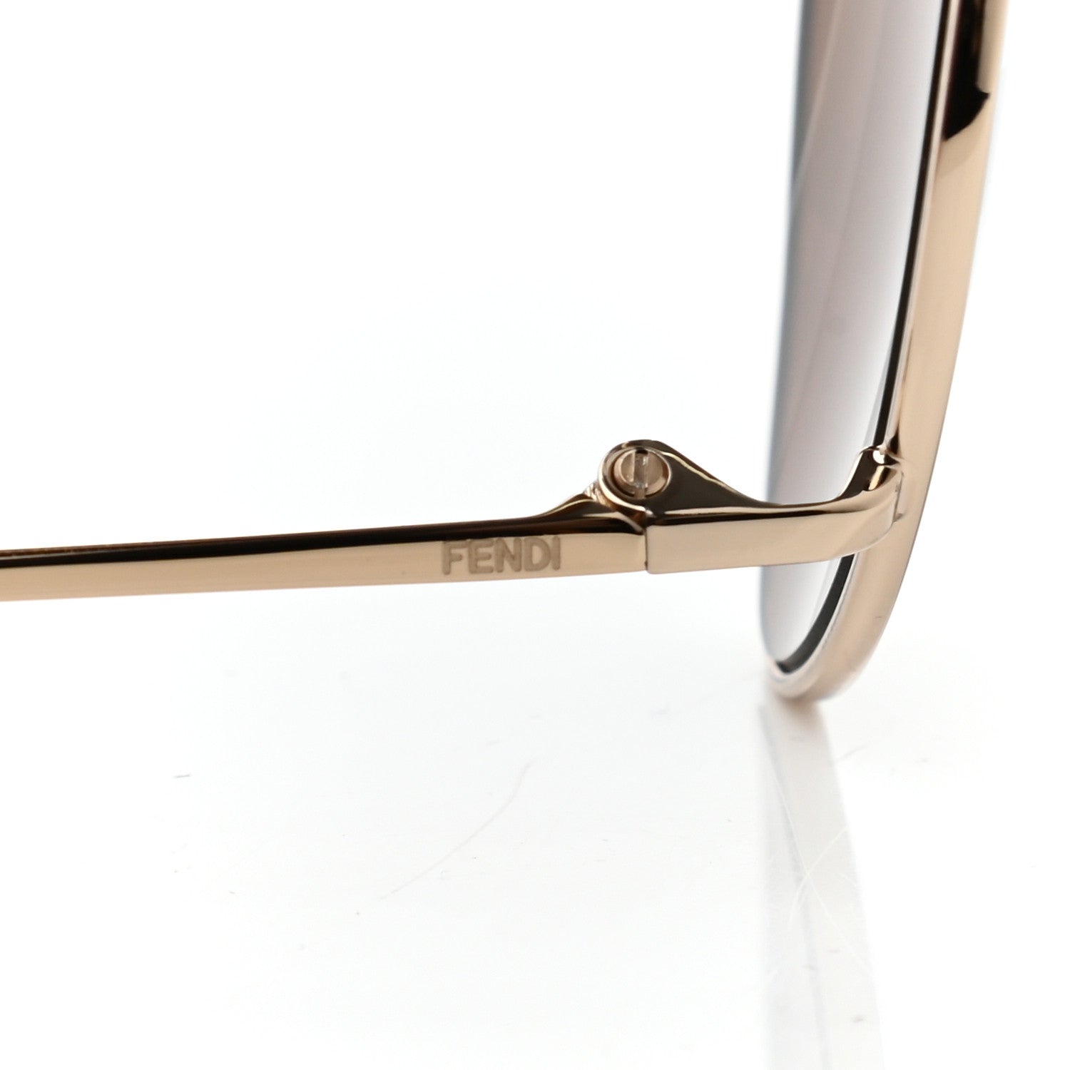 Fendi Metal Fendi Forever Aviator Sunglasses FF0407/G/S Gold 8 of 8