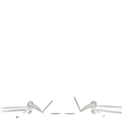 Hermes Sterling Silver TGM Loop Earrings 3 of 4