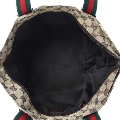Gucci GG Monogram Small Web Handle Bucket Tote Dark Brown 5 of 10