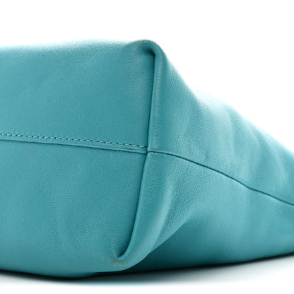 Loewe Mellow Nappa Medium Donut Chain Flamenco Knot Clutch Deep Turquoise 10 of 10