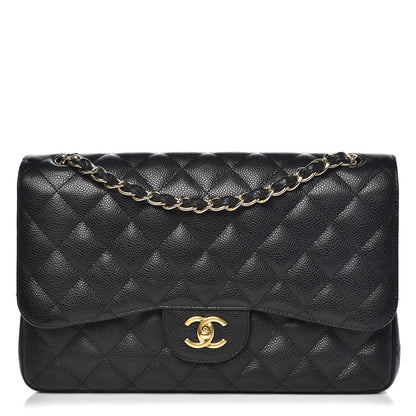 Chanel Caviar Quilted Jumbo Double Flap Black 1 of 8