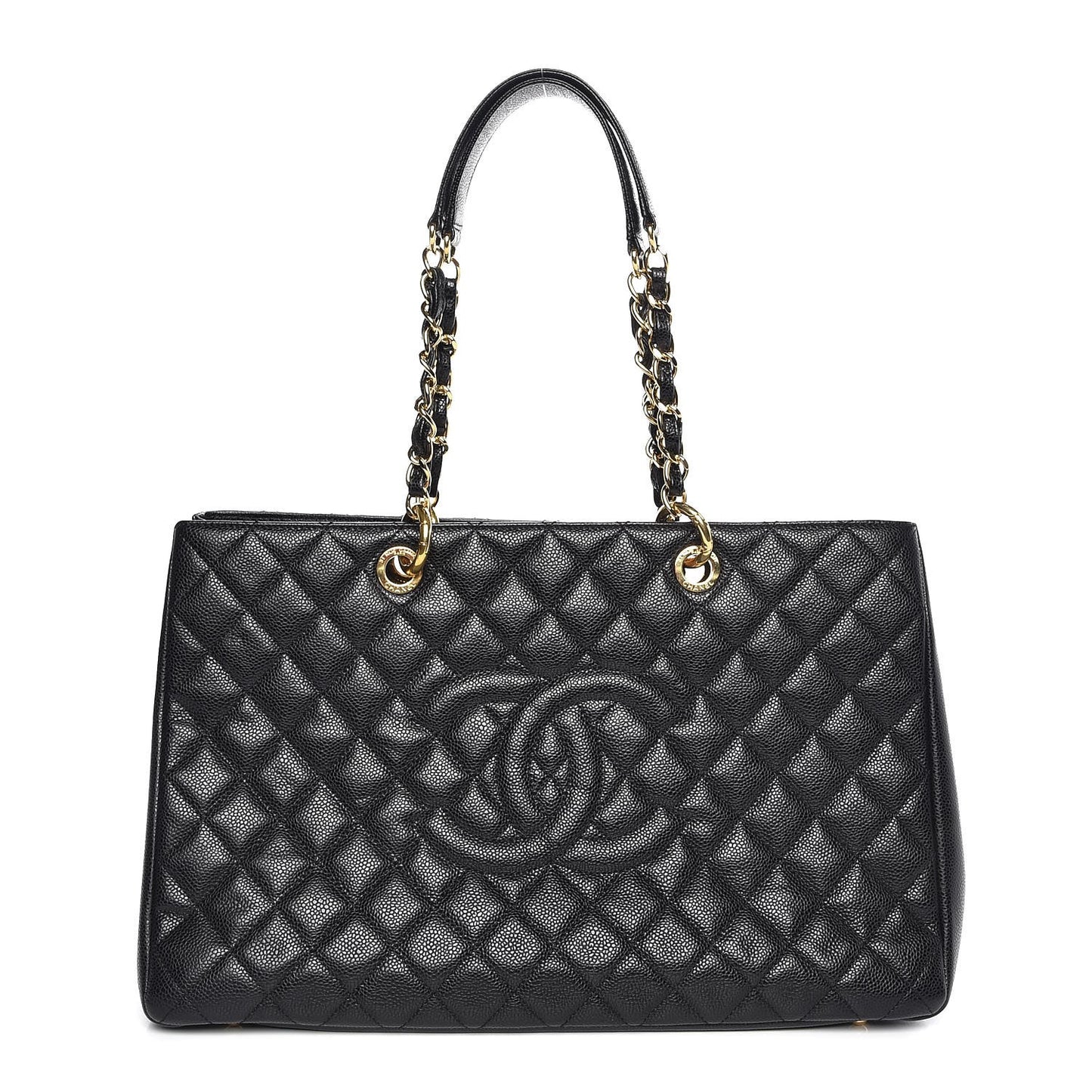 Caviar Quilted XL Grand Shopping Tote GST Black