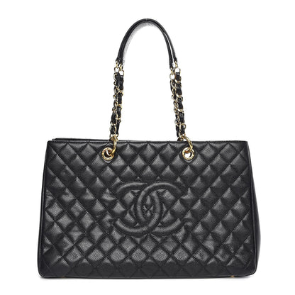 Chanel Caviar Quilted XL Grand Shopping Tote GST Black 1 of 11