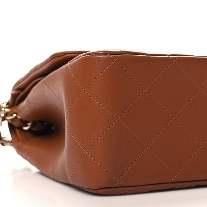 Chanel Lambskin Quilted Jumbo Double Flap Brown 9 of 12