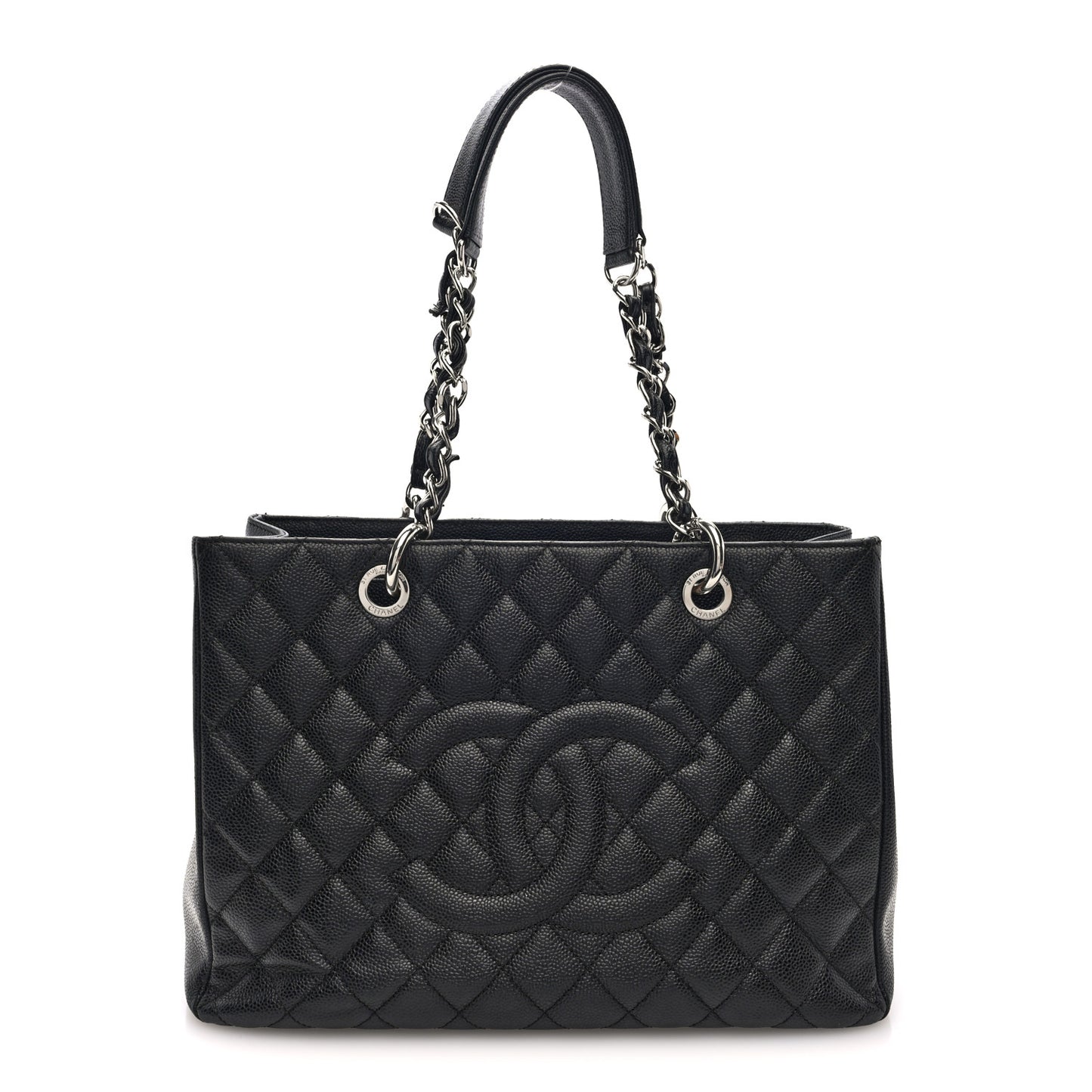 Caviar Quilted Grand Shopping Tote GST Black